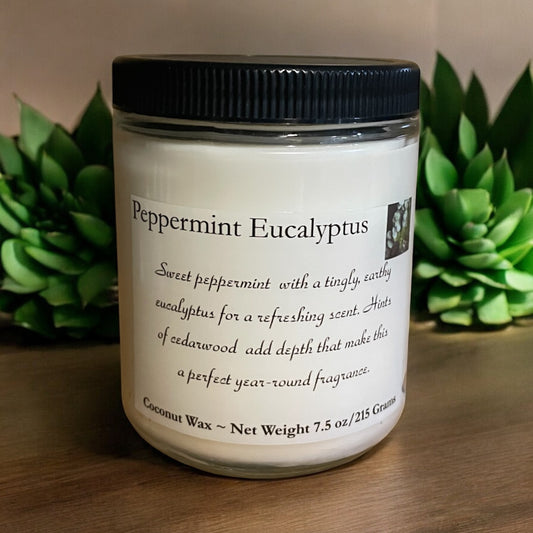 Peppermint Eucalyptus Scented Candle