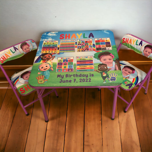 Kid’s Learning Table and Chairs Set