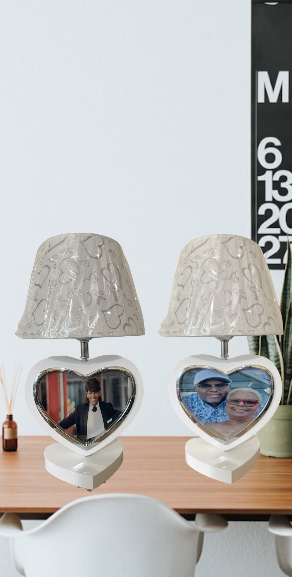 Heart Lamp Custom Double-Sided Rotating Heart Lamp – Uniquely Moore’s Custom Designs