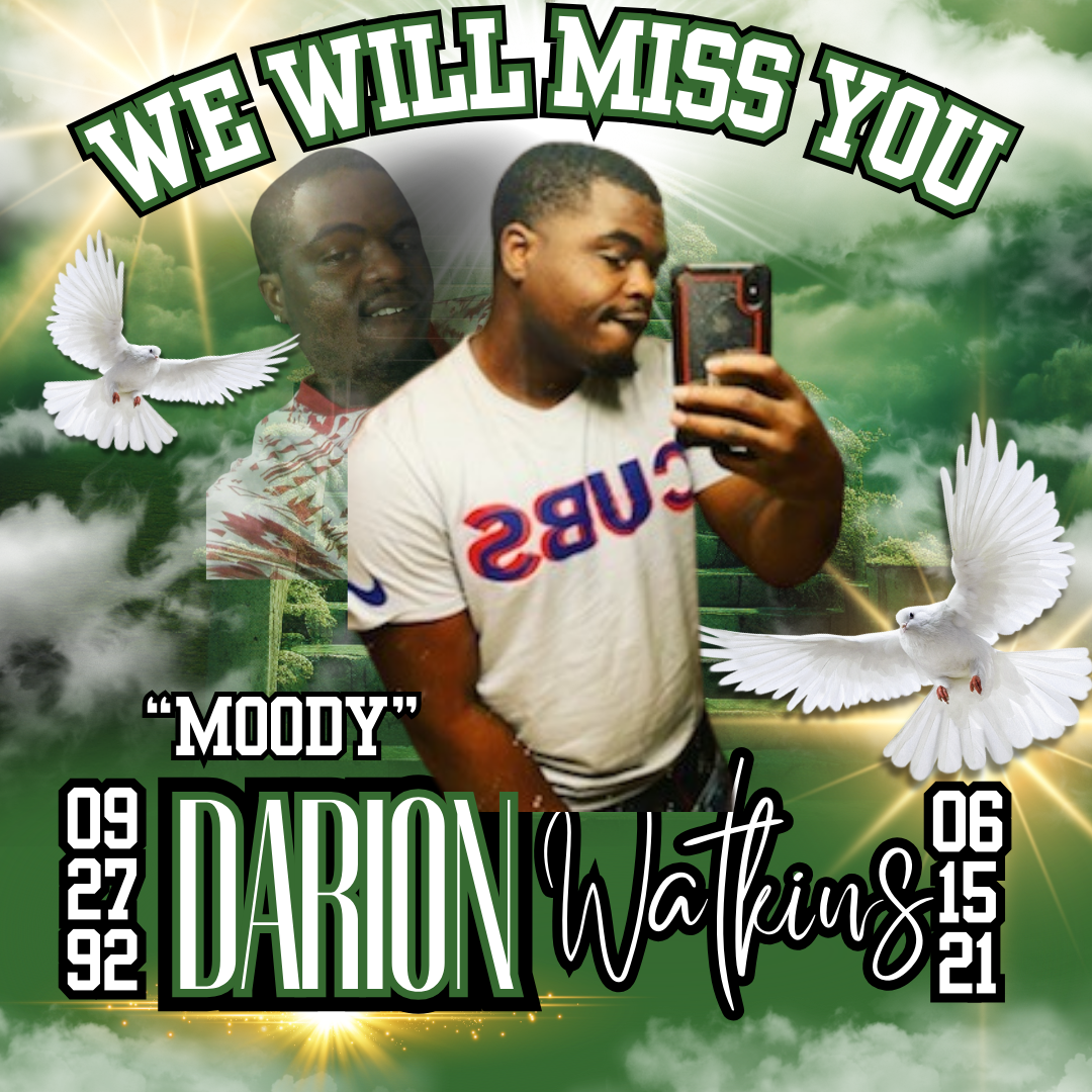 Single Green Memorial Editable Digital Design - CANVA