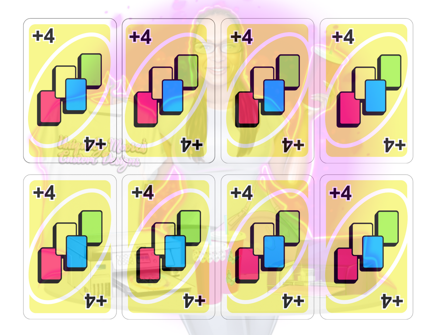 Editable Custom UNO Cards Template Uniquely Moore’s Custom Designs