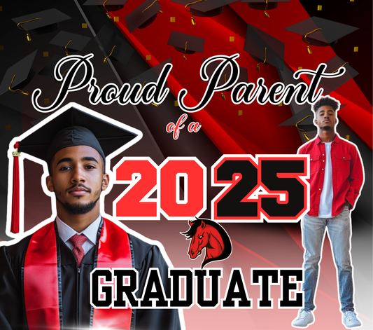 Editable Red Graduation Yard Sign Digital Design